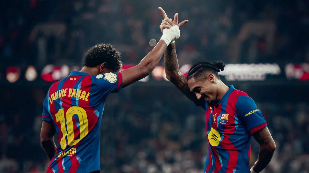 ราฟินญา ยิงประตูช่วยให้บาร์เซโลนาเฉือนชนะเรอัลมาดริด 3-2 ในศึกซูเปอร์โกปา 2026